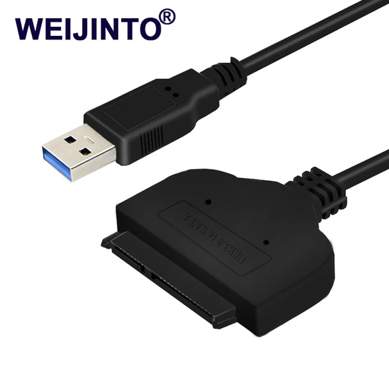 

WEIJINTO Lowest Price USB 3.0 to SATA3 adapter 22 Pin sata cable for 2.5 SSD HDD HD Hard Disk Driver SSD Converter