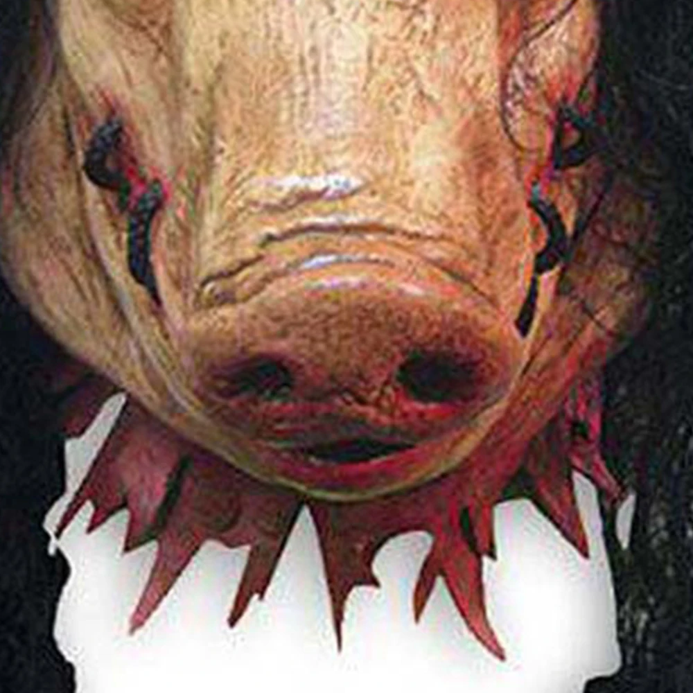 Horrorable пародия страшная свинья голова Маска уродливые длинные волосы Свинья Маска Хэллоуин Маскарад косплей маски для женщин мужчин