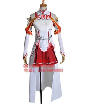 

Sword Art Online Asuna Yuuki White Uniforms Cosplay Costume Free Shipping