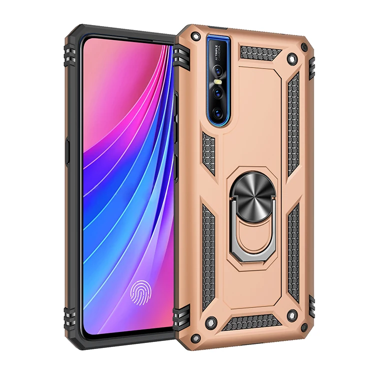 

Armor Case For Vivo V15 Shockproof Cover With Car Magnet Ring Skin Cases For Vivo V15 Pro