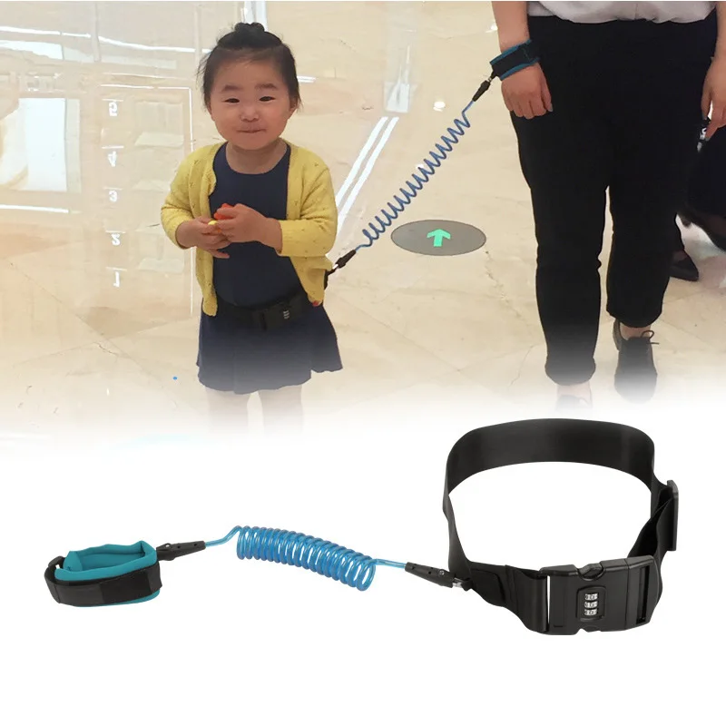 

Baby Kids Safety Harness Leash Belt Anti Lost Wrist Link Traction Rope with Password Lock YJS Dropship