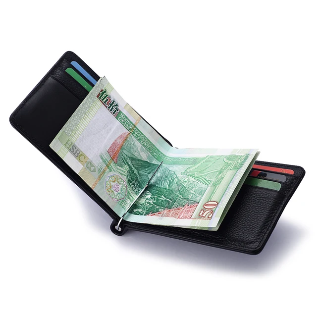 The German Modern wallet for male and female short thin metal clip