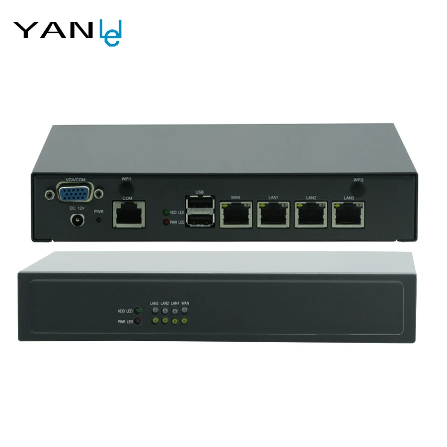

Mini PC Celeron J1900 Quad core Network security Desktop WAN Firewall Enterprise Router 4 GbE LAN For pfsense