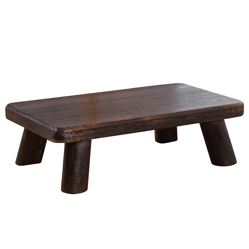 Восточные антикварная мебель Дизайн японский Чай обеденный стол S/M/L Размеры Гостиная деревянный Кофе низкий столик; твердой древесины