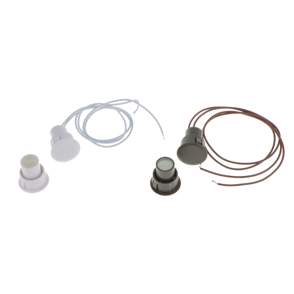 30-Pack Recessed Magnetic Door Window Contacts Alarm Siren Reed Switch White