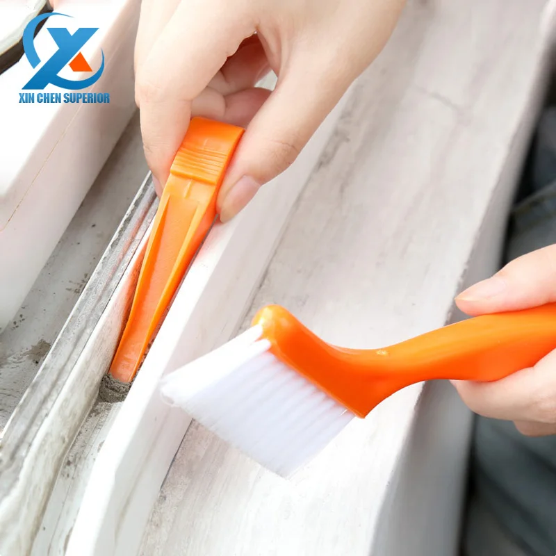 

2 in 1 Multipurpose Window Groove Cleaning Brush Nook Cranny Household Keyboard Home Kitchen Folding Brush Cleaning Tool H0057