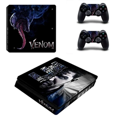 Горячая игра Venom наклейки кожного покрова для Playstation 4 PS4 Slim консоли и контроллеры виниловые наклейки Play Station 4 тонкий защитный чехол - Цвет: YSP4S-2867