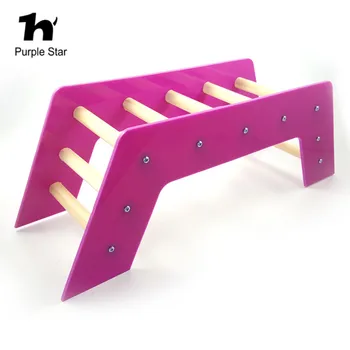 

Purple Star Large Parrot Wood Climbing Ladder Stairs Acrylic Toy Parakeet Cockatiel Gray Bite Perches Training Toys Pet Supplies