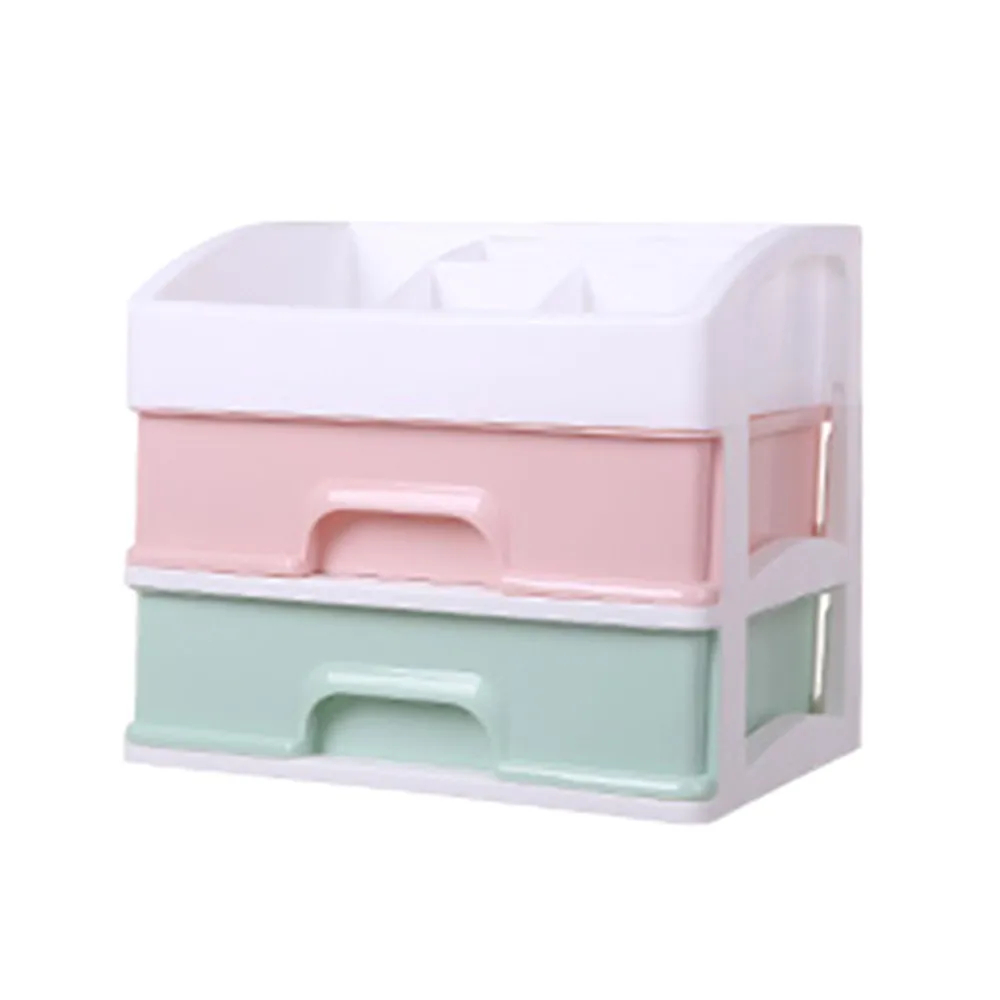 

Large Cosmetic Storage box desktop drawer dressing table skin care rack two-tier rack Table Drawer Type Skin Care Products 4.18