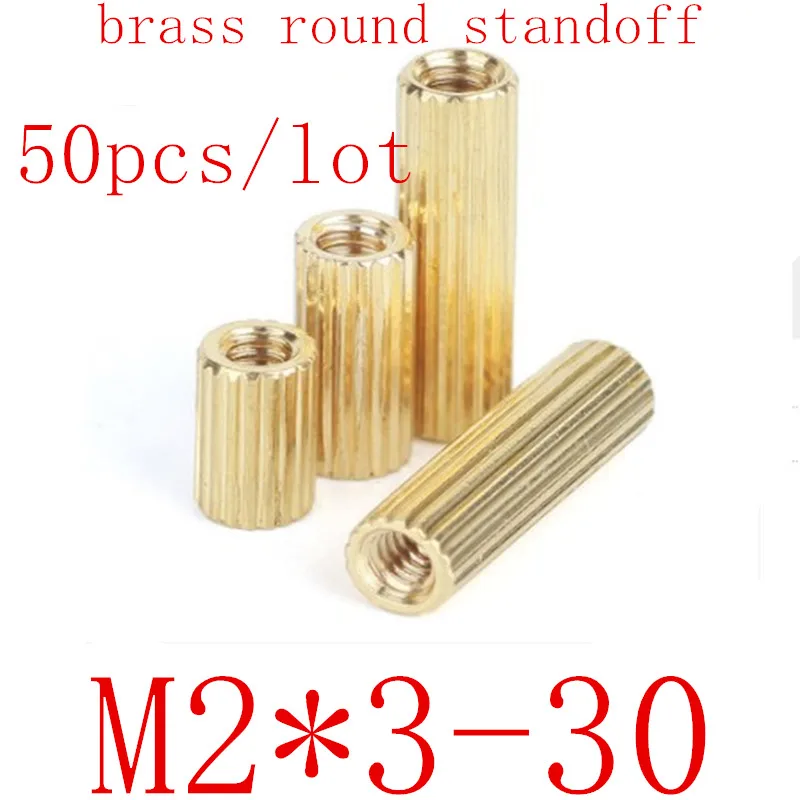 10-20Pcs M2 Knurled Spacer Stand-Off Male-Female Brass Threaded 