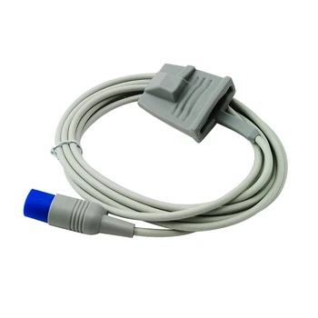 

Adult Silicone Soft Tip Spo2 Sensors Finger Prob 9.8feet / 3 meter 8 Pins Compatible HP/Philips M1190A/M1191A