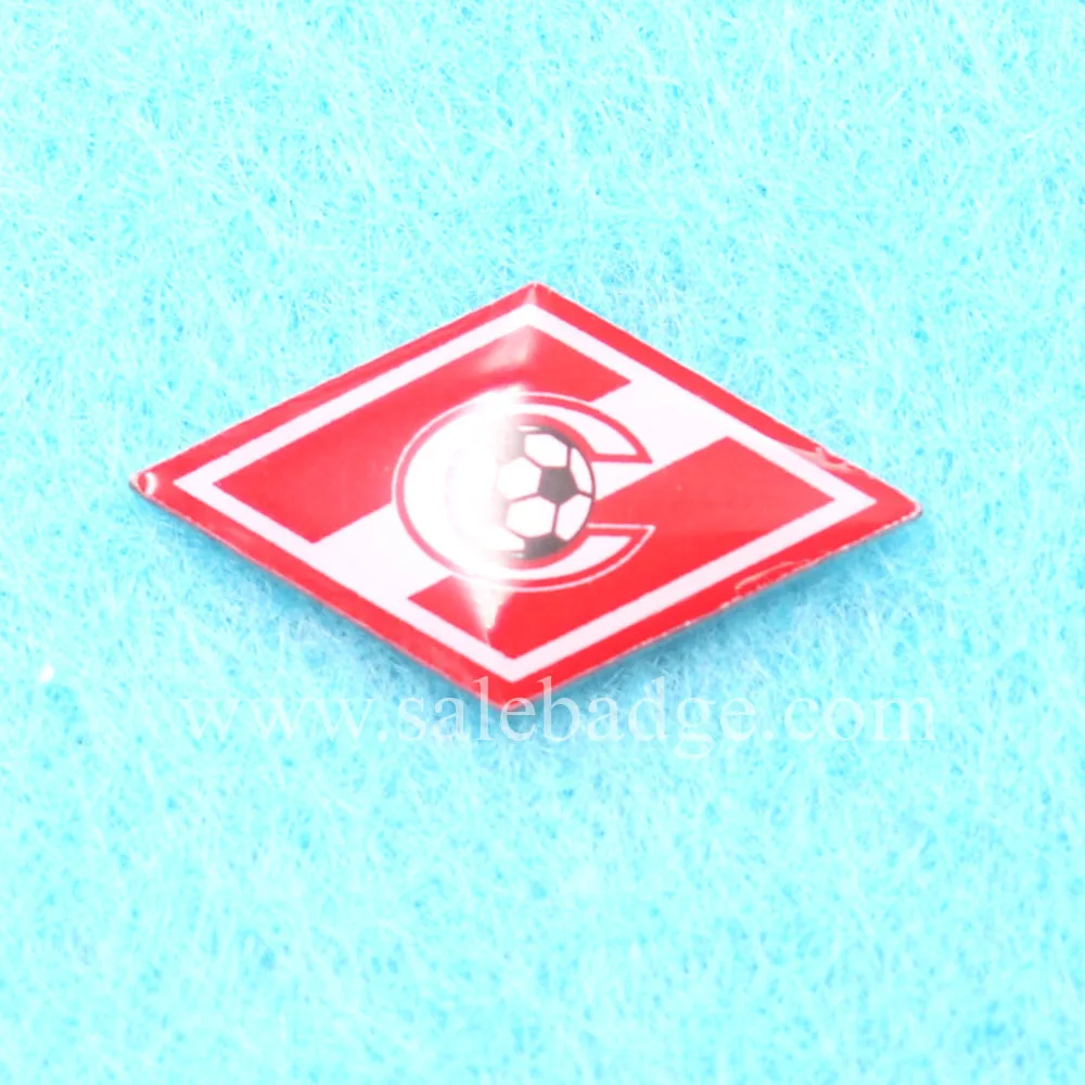 

Wholesale Metal Football Team Fans Offset Print Pins Badges Lapel Pin Bags Badge Gifts With Epoxy 18MM*2pcs