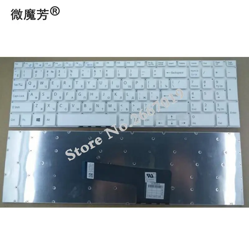 RU для sony Vaio SVF15 SVF152 FIT15 SVF151 SVF153 SVF1541 SVF15E Замена клавиатуры ноутбука русский белый