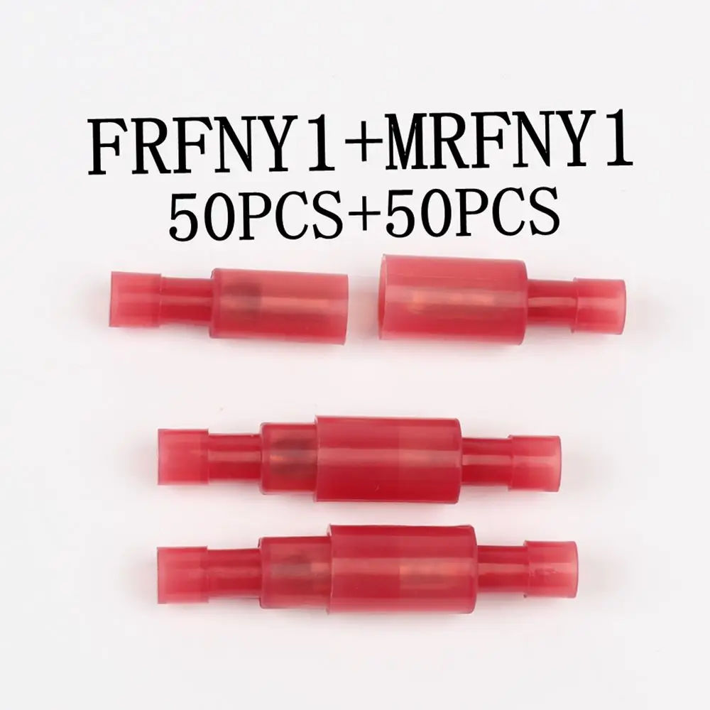 Фото FRFNY MRFNY 100 ШТ. Пуля Shaped НЕЙЛОН латунь Женщина Мужчина Изоляционные Совместных Провод Разъем Электрическая Обжимной вывод FRFNY + MRFNY №3