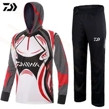 Мужская рыболовная одежда Комплекты Для мужчин дышащие Рыбалка рубашки для мальчиков брюки с УФ-защитой летняя спортивная одежда дайв Рыбалка Костюмы Джерси