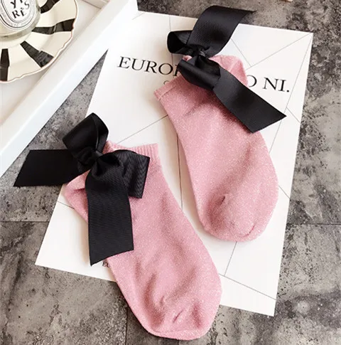 2017-Women-Socks-Glitter-Ribbon-Bow-Knot-Low-Cut-Ankle-Socks-Young-Girl-Mesh-Shimmer-Fishnet (5)