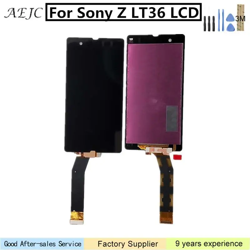 

For Sony Xperia Z L36H L36 LT36 C6602 C6603 Cellphone LCD Display Digitizer Touch Screen Assembly with Tools 5.0 inch Screen