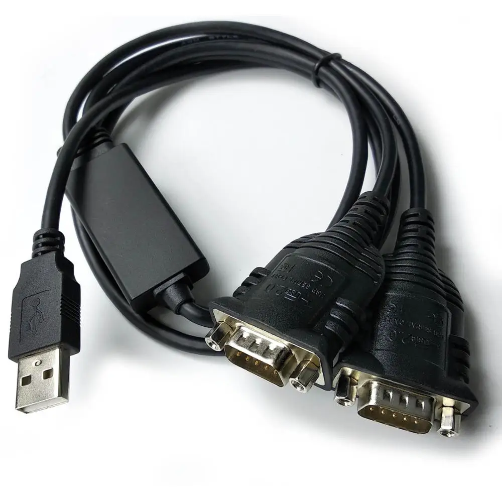 

1.2mtr ftdi usb to rs232 db9 2 port 4 port serial adapter cable