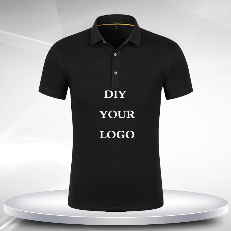 

Customized Polo Shirt Print Your Own Design Photo Text Logo High Quality Team Company Casual Cotton Short Sleeve Shirts Tops