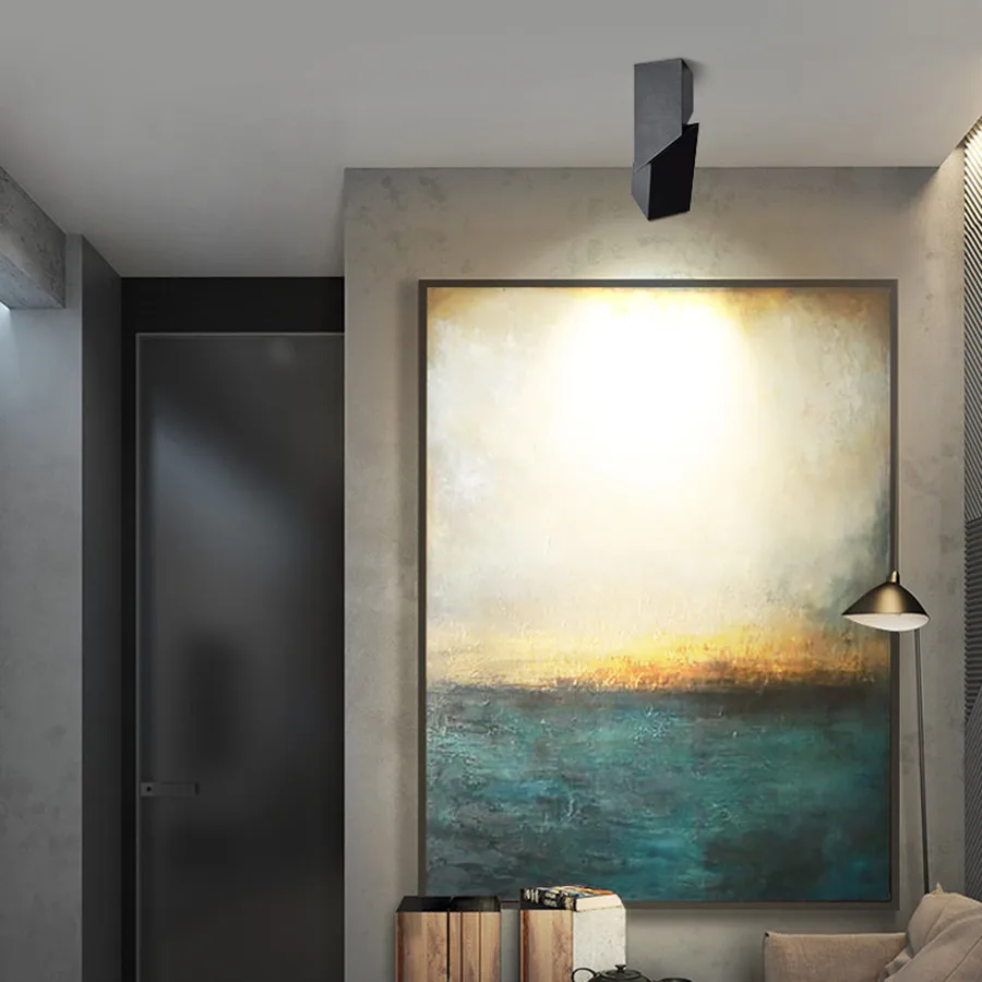 Loja de Roupas 7 Thrisdar w 12 w Cob Levou Luz Pista Holofotes Teto Superfície Montado Levou Downlight Cozinha Loja Ferroviário Holofotes 5 Luzes embutidas de LED