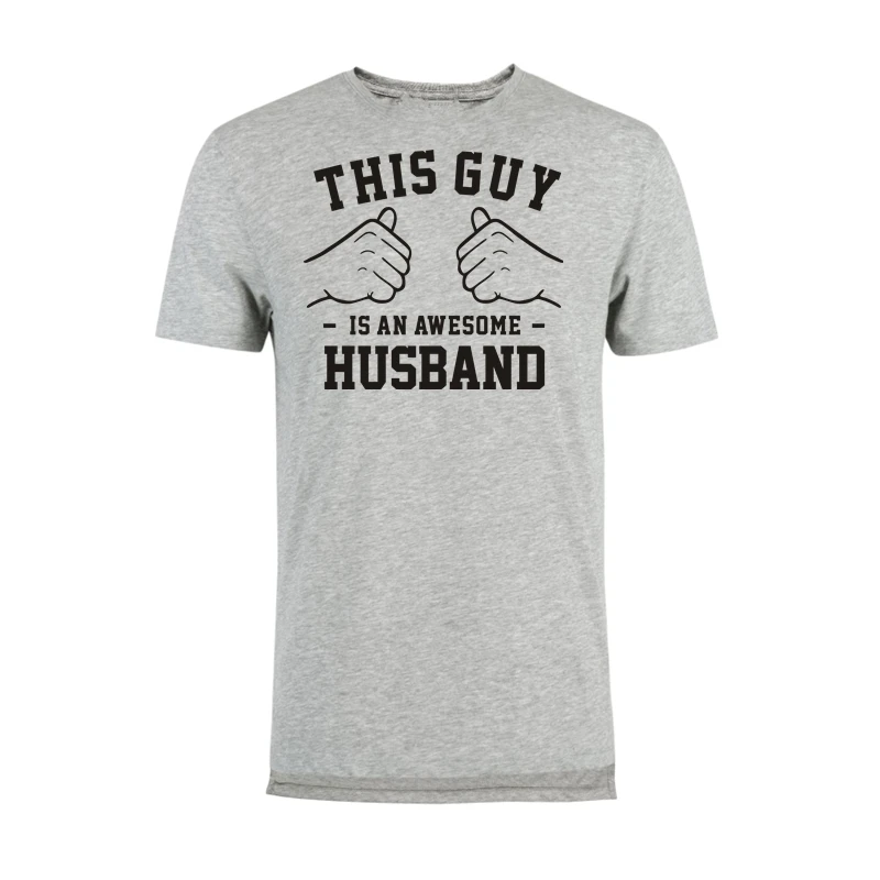 

LUSLOS An Awesome Husband T Shirt Wife To Husband Gift For Him Best Husband Ever Husband Gift Comfortable T-Shirt