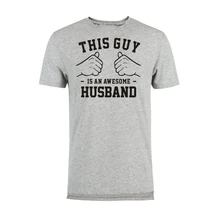 LUSLOS An Awesome Husband T Shirt Wife To Husband Gift For Him Best Husband Ever Husband Gift Comfortable T-Shirt