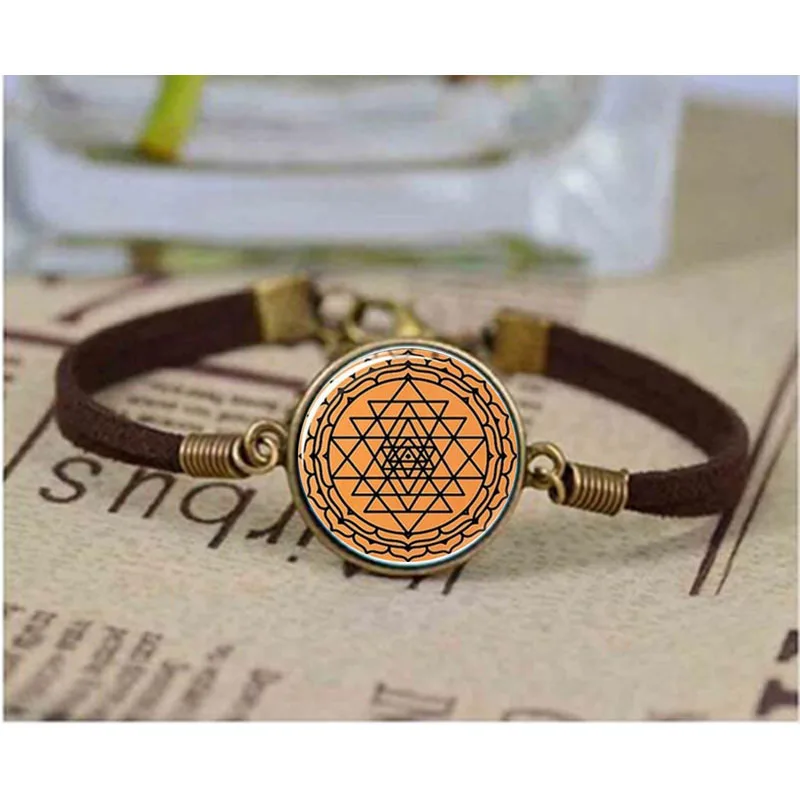 

Sri Yantra Decal mandala Pattern mandala bracelet Glass Cabochon Glass bracelet Galaxy bracelet Round Glass bracelets Bangle