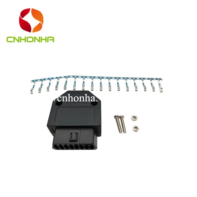 100 OBD2 16 контактный разъем Диагностика OBD II разъем адаптер с полной штырьковый разъем - Название цвета: 100
