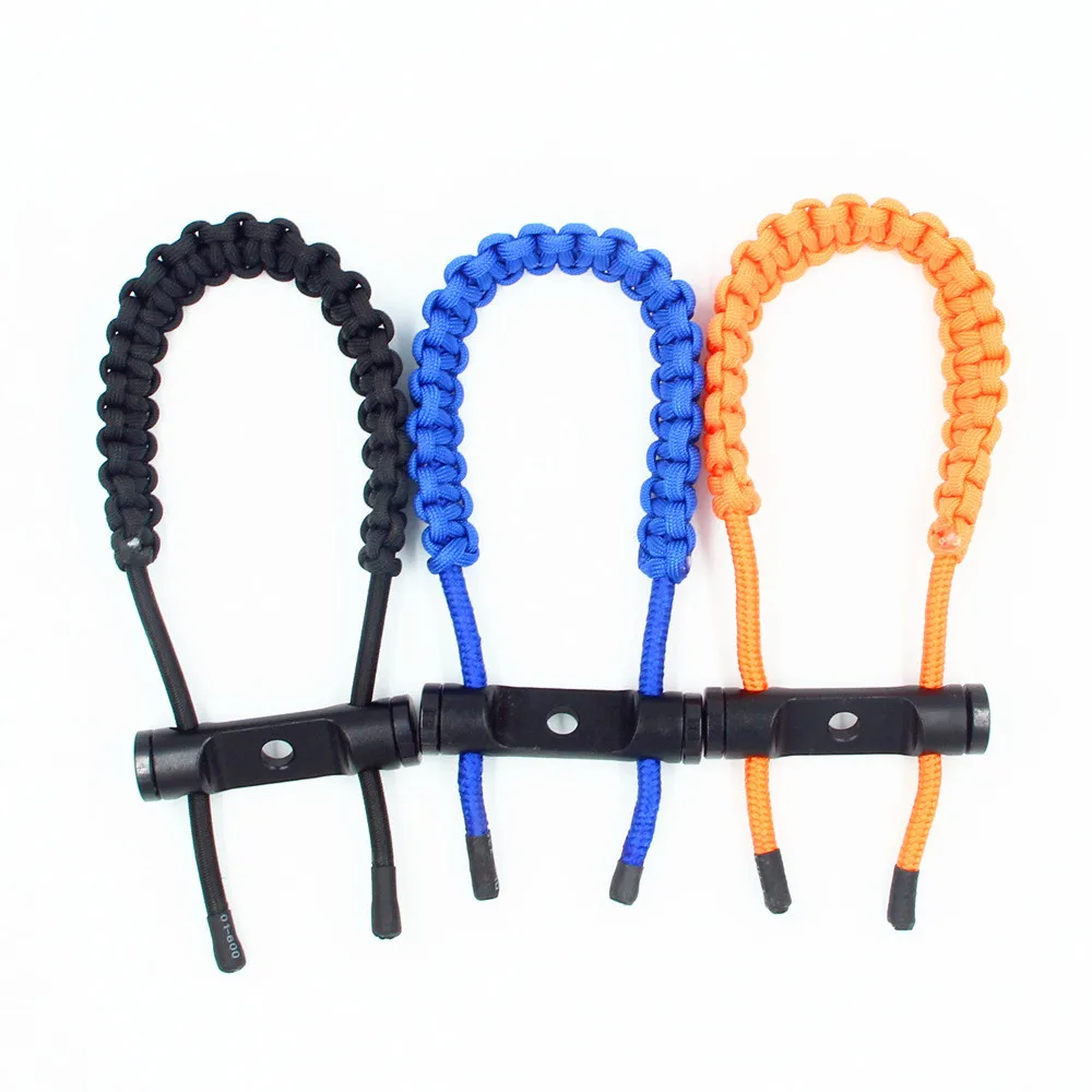 Good quality 3 Color Adjustable Braided Bow Wrist Sling Bow Strap for