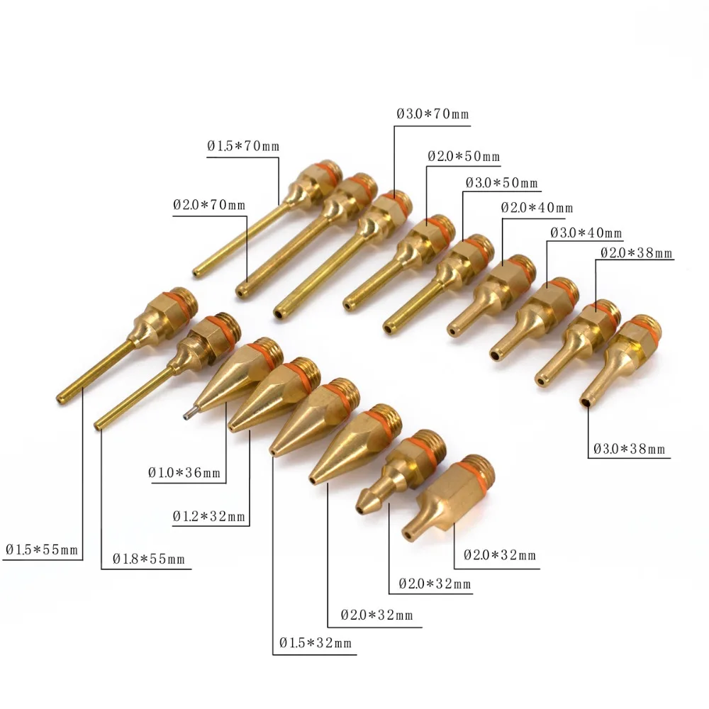 Hot Melt Glue Gun Nozzle Small-bore Large Diameter 1.0x36mm 1.5x32mm 1.2x32mm 3.0-2.0x50mm 32mm 36mm 40mm 50mm Long Nozzles Hot Melt Glue Gun Nozzle Small-bore Large Diameter 1.0x36mm 1.5x32mm 1.2x32mm 3.0-2.0x50mm 32mm 36mm 40mm 50mm Long Nozzles