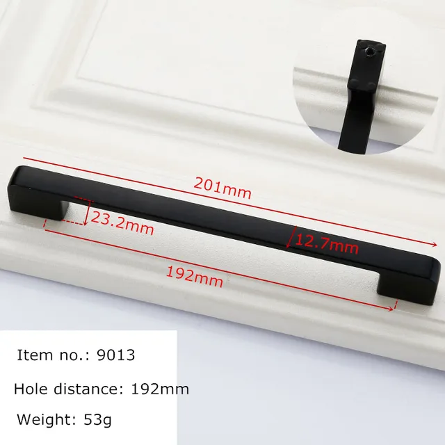 Black Handles for Furniture Cabinet Knobs and Handles Kitchen Handles Drawer Knobs Cabinet Pulls Cupboard Handles Knobs 9013-192