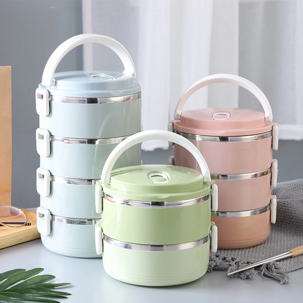 

Portable Japanese Bento Box Gradient Color Thermal Insulation For Food With Containers Lunch For Kids Picnic lunchbox thermo