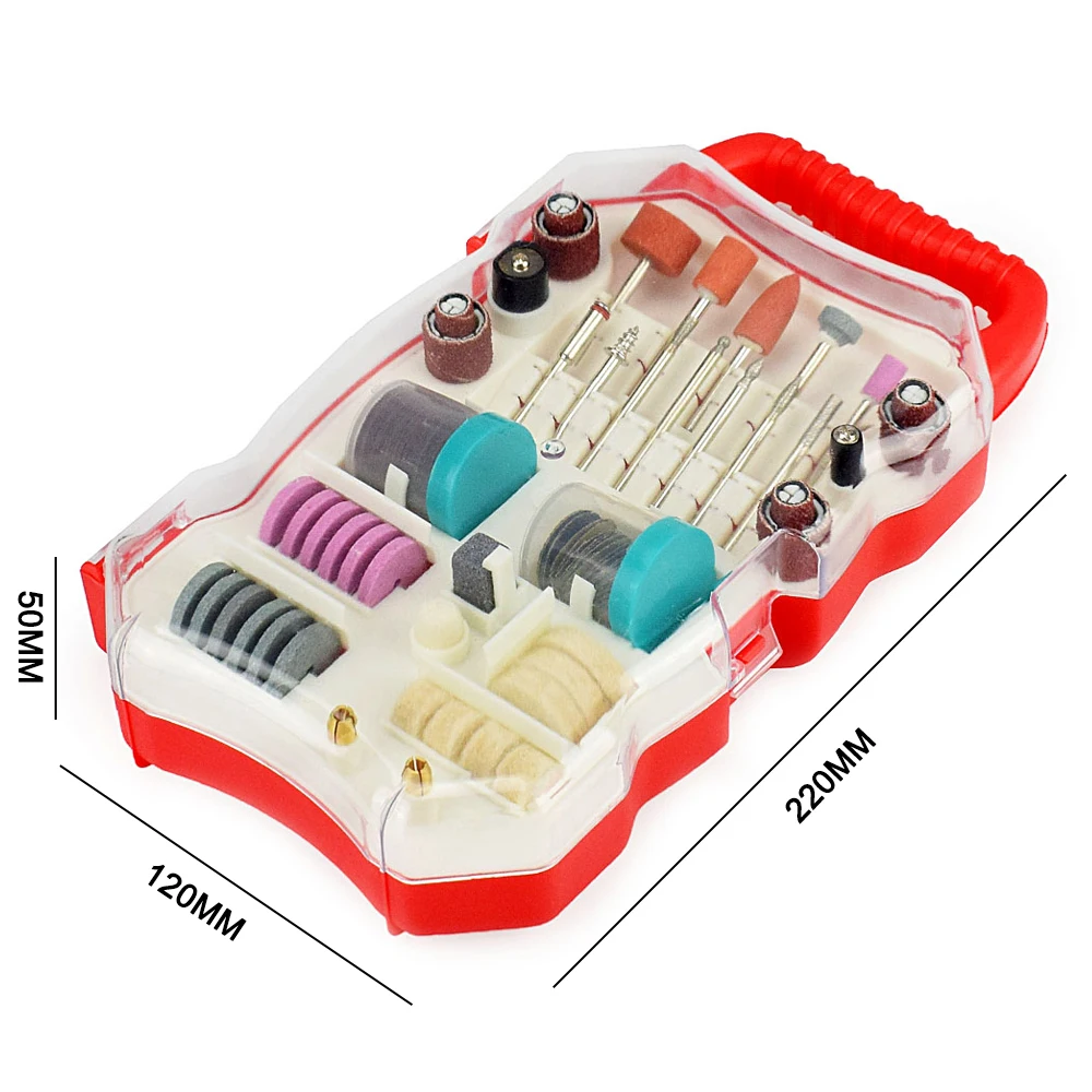 GEYOTAR 103 шт./партия, набор инструментов для роторного инструмента, Набор бит, шлифовальный Полировочный резательный 1/8 ''абразивный набор инструментов для вращающейся машины Dremel