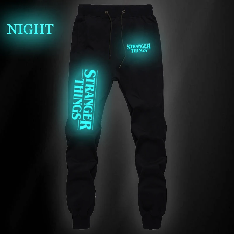 

2019 New Stranger Things Luminous Pants Summer New Casual Cotton Sweat Breathable Bodybuilding Jogger Pants Men Jogging Trousers