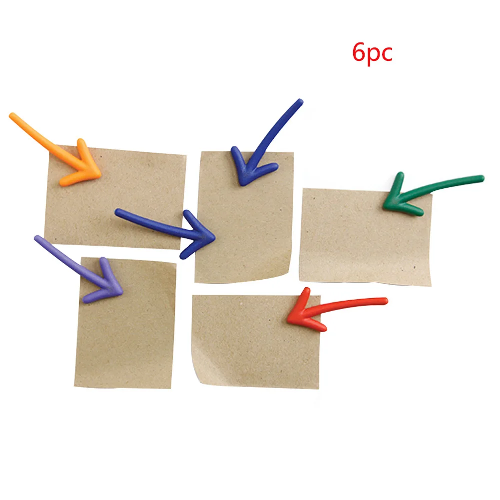 

6pcs Board Arrow Magnetic Stickers Practical Colorful Fridge Magnet Refrigerator Point Durable Message Accessaries Interesting