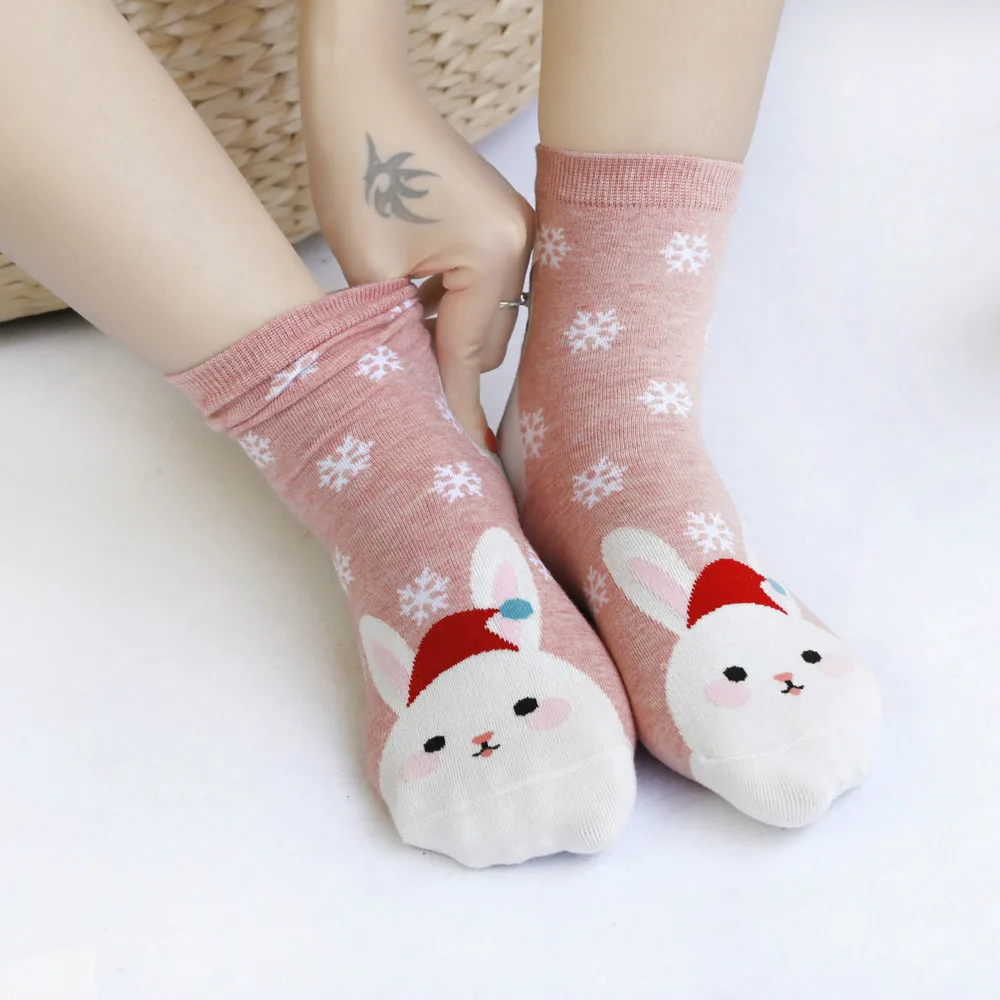 JAYCOSIN унисекс Зимние теплые рождественские Длинные носки с мультяшным принтом подарок Meias милые z0921