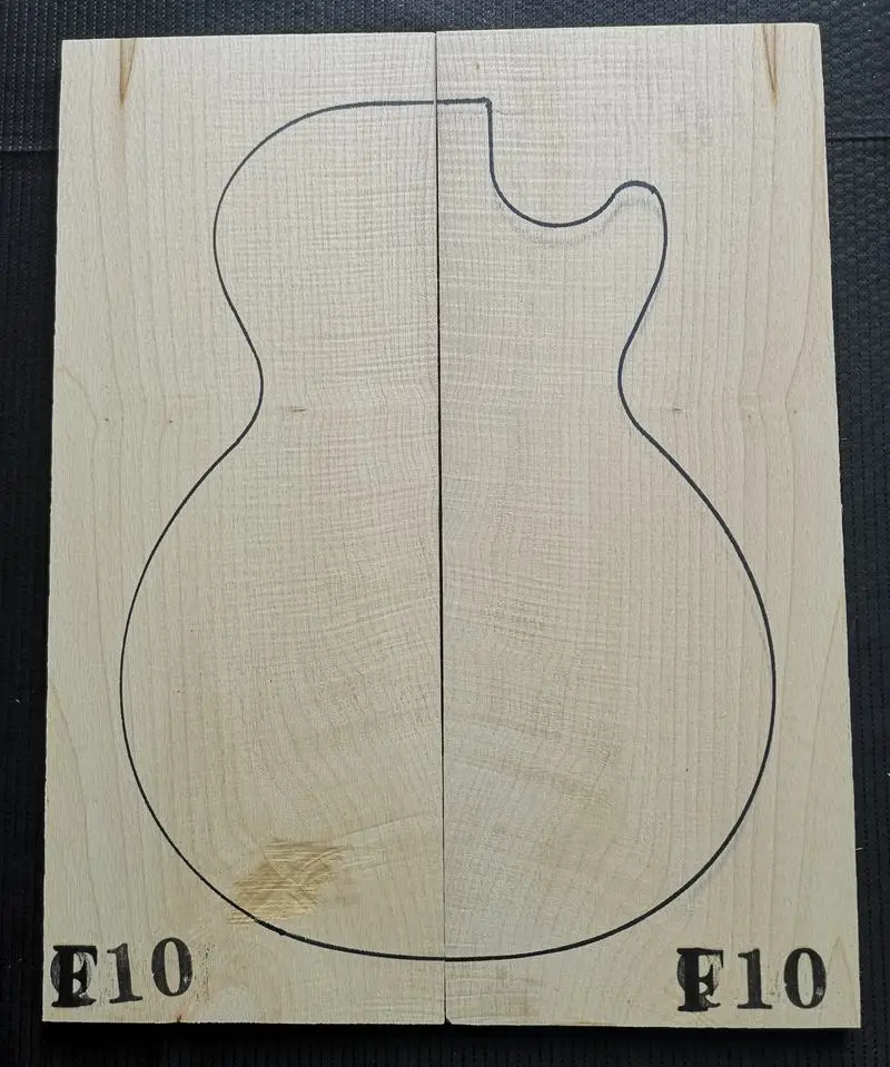 Flame Maple Electric Guitar Electric Bass Body Veneer Twopiece Wood Square Guitar Making