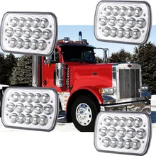 4 ШТ. 7×6 »LED H4 Crystal Clear Sealed Привет/Lo Beam фар для Jeep Cherokee XJ GMC 5×7 INCH СВЕТОДИОДНЫЕ Фары