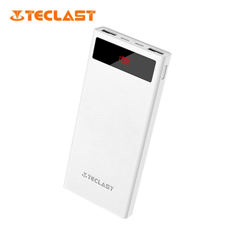 Universal Teclast T200CG Powerbank 20000mAh Dual USB 5V 2 1A Diamond Pattern Fast Charge Bateria Externa