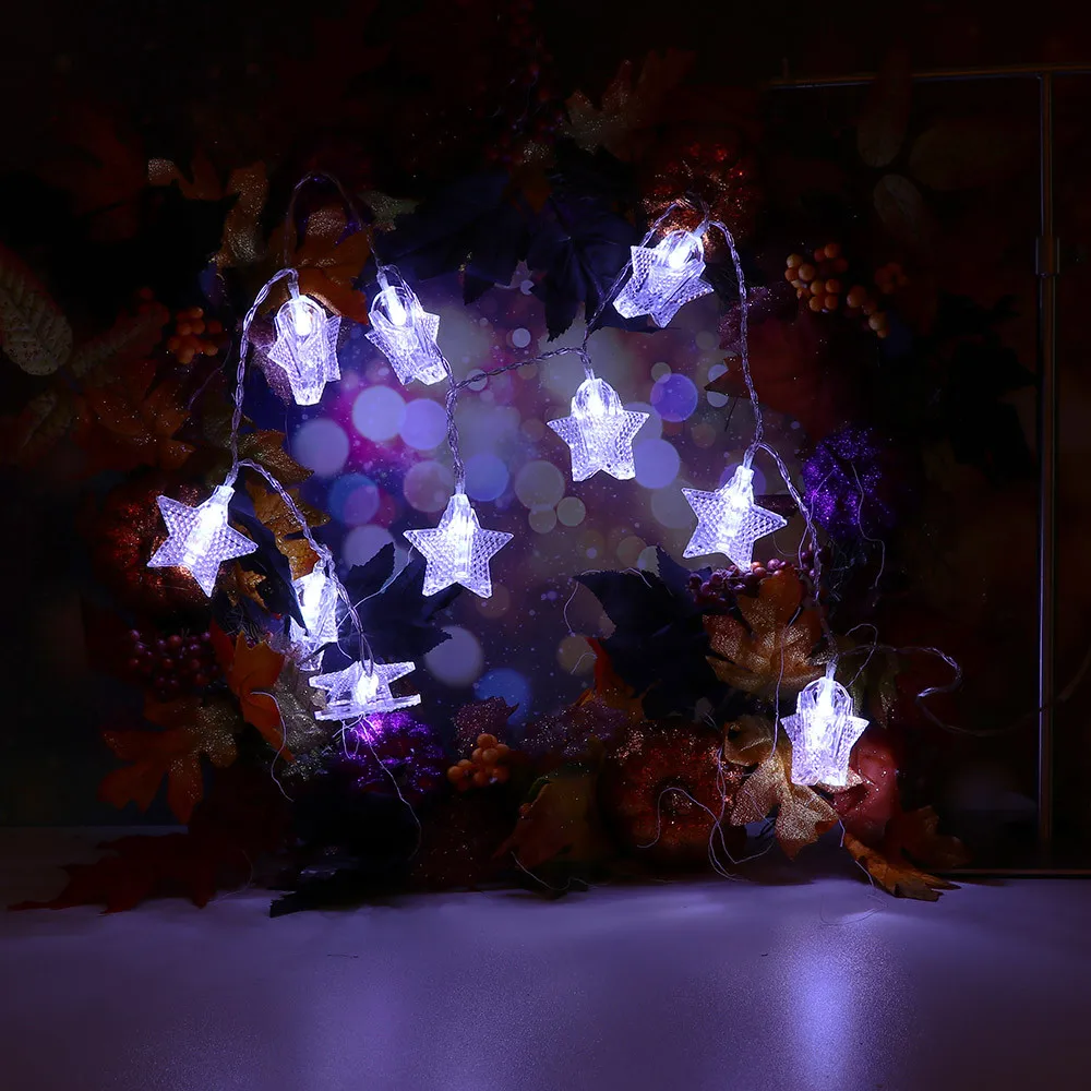 

2018 New Hot 10 LEDs Star LED Photo Clips USB String Lights Operated Wall Fairy Home Outdoor Decor Home Decoration