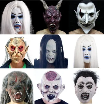 

Party Latex Aliens Mask Grimace Full Head Ghost Helmet Cosplay Fancy Dress Scary Halloween Costume Horror Full Face Masks