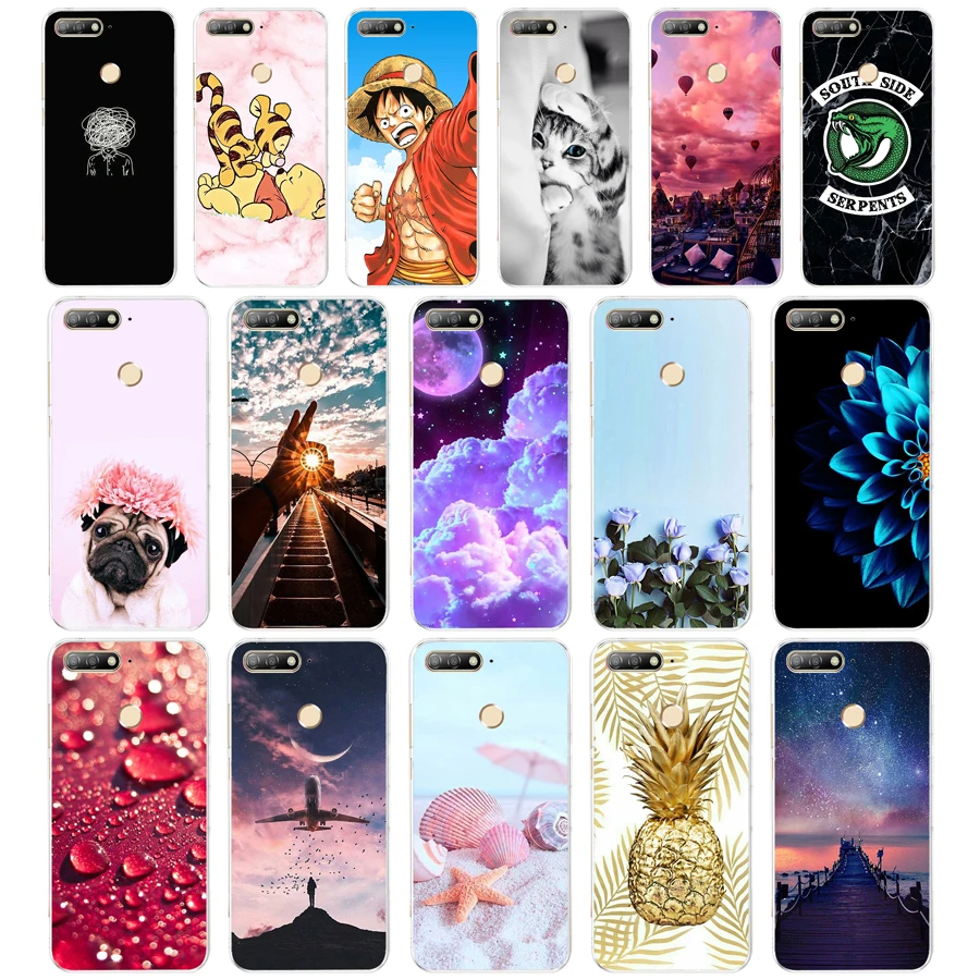 

2 For Huawei Honor 7A pro 5.7"inch AUM-L29 Case Soft Silicon TPU Phone Back cover 360 Protective Case For Huawei Honor7A pro