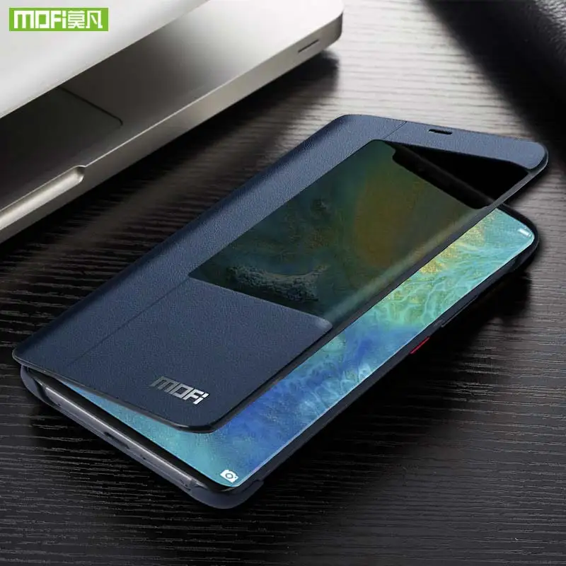 

Original Case for mate20pro Mofi PU leather for huawei mate 20 pro cover for huawei mate 20 case Smart Wake-up window