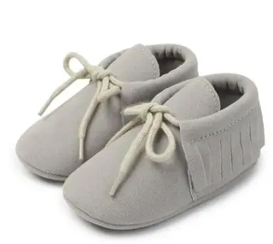 Для новорожденных девочек хлопковые нескользящие обувь без застежки младенческой малыша первый ходунки мягкая подошва кисточкой кроватка детская обувь бахрома prewalker 0-18MD18 - Цвет: as photo shows