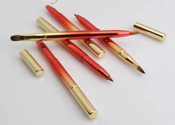 

by DHL 500pcs Double-headed Makeup Brush Retractable Lip Eye Liner Eyeshadow Foundation Brush Make Up Cosmetics