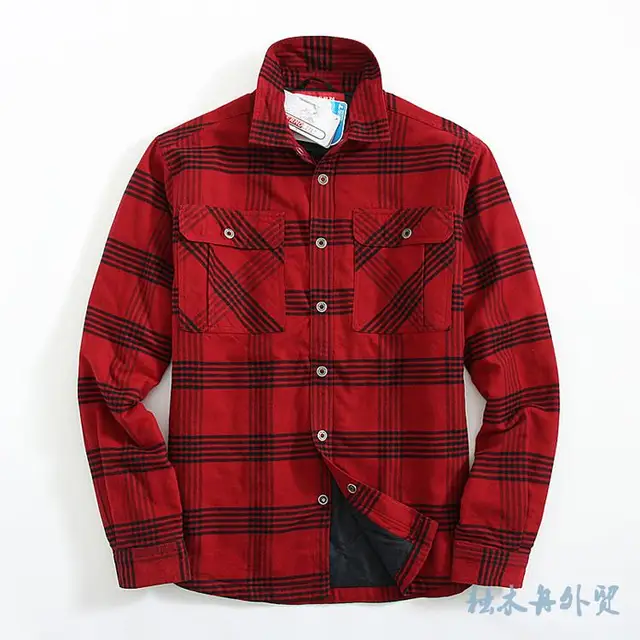 camisa acolchada hombre