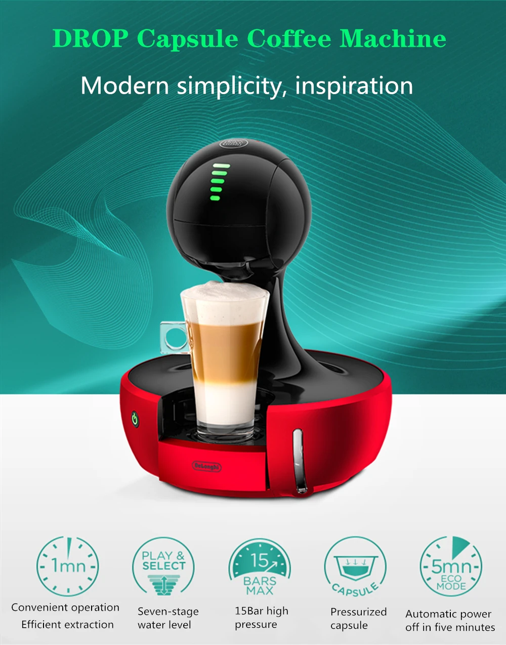 Nescafe, капельная Кофеварка, капельная капсула, эспрессо, Капсульная кофемашина, бытовая, маленькая, автоматическая, с сенсорным экраном