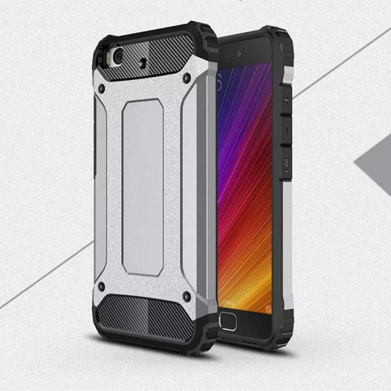 

Xiaomi mi 5S Case ! Soft Silicon + PC Hard Armor Anti-knock Back Cover Case For Xiaomi mi5S Mi 5S
