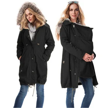 

Maternity Coats Autumn Winter Fashion Loose Thicken Clothes Pure Color Single-breasted Outwear Clothes for Pregnant Women Jacket