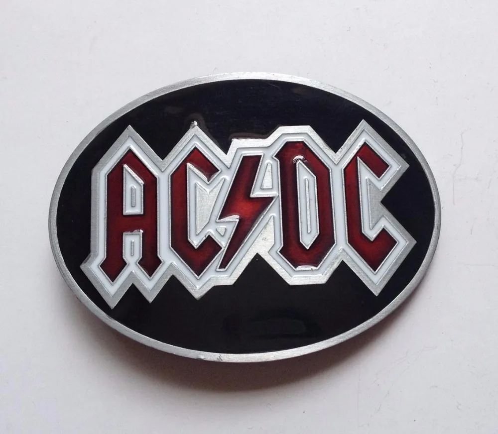 Oval ACDC Rock Music Belt Buckle